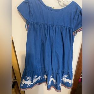 Mini Boden unicorn dress size 7-8